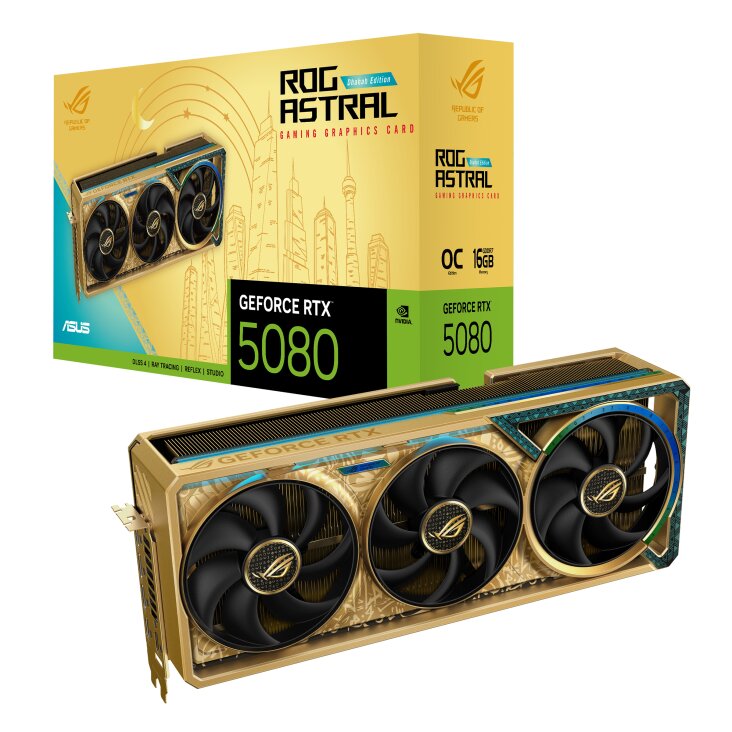 Die Asus GeForce RTX 5080 ROG Dhahab Edition
