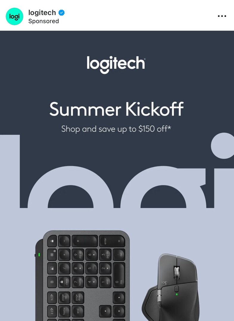 Auf Instagram zeigte Logitech die neue Maus ebenfalls