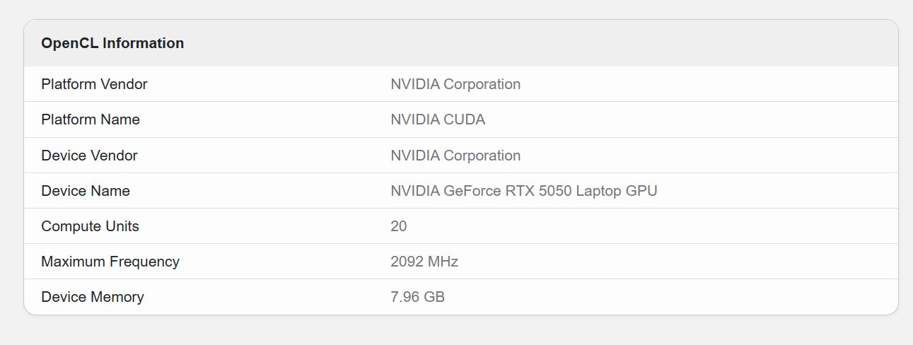 GeForce RTX 5050 Laptop GPU bei Geekbench