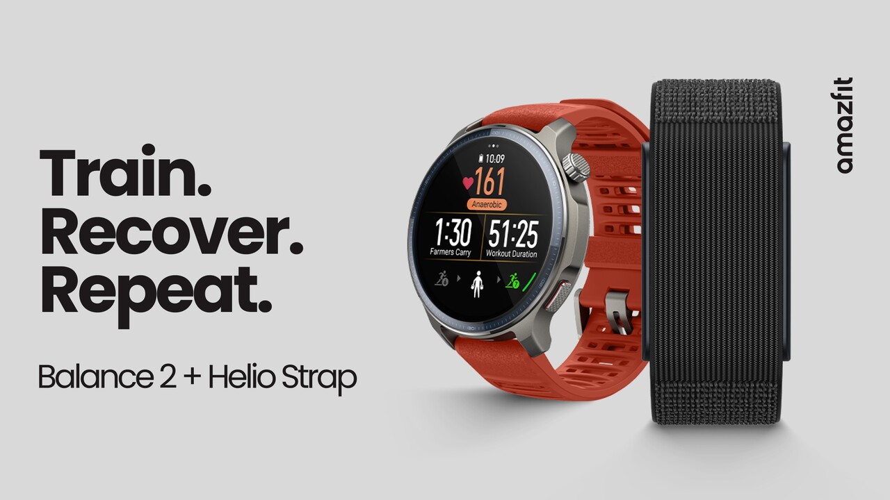 Amazfit Smartwatch und Fitnessband: Amazfit Balance 2 und Helio Strap mit vielen Sportfunktionen
