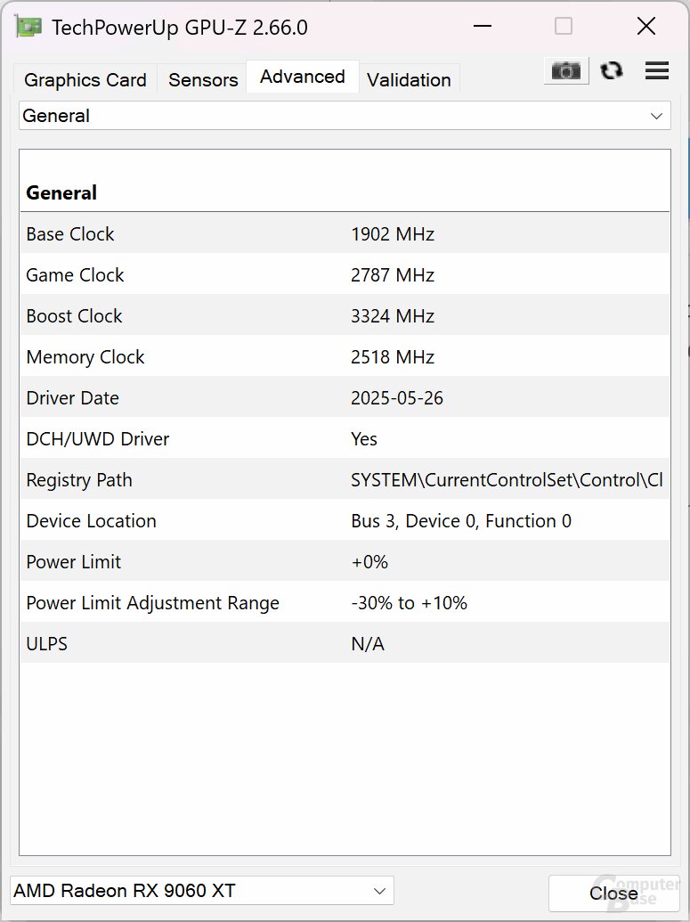 XFX Radeon RX 9060 XT 16 GB Swift OC Standard-BIOS
