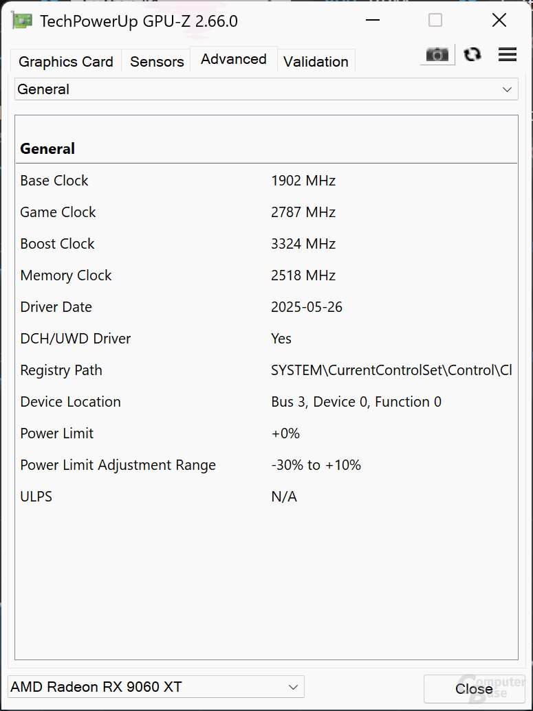 XFX Radeon RX 9060 XT 16 GB Swift OC Triple Fan Standard-BIOS