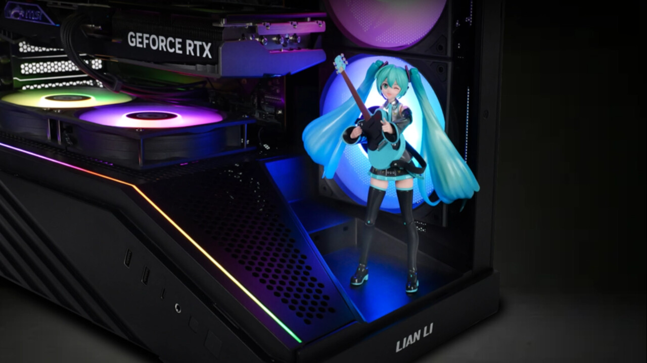 Lian Li Vector V100: Hinter 270-Grad-Fenster steckt eine Deko-Plattform