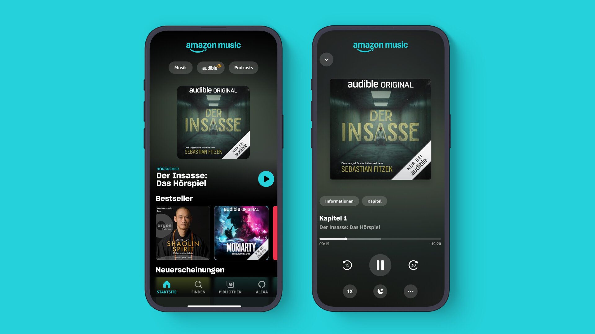 Audible-Hörbücher bei Amazon Music Unlimited