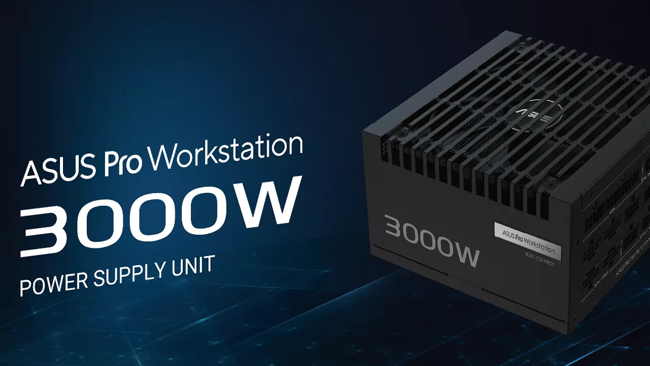 Asus PRO-WS-3000P: 3000-Watt-Netzteil für 4 RTX 5090 könnte 700 Euro kosten
