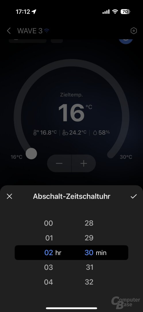 Steuerung und Optionen der EcoFlow Wave 3 in der App