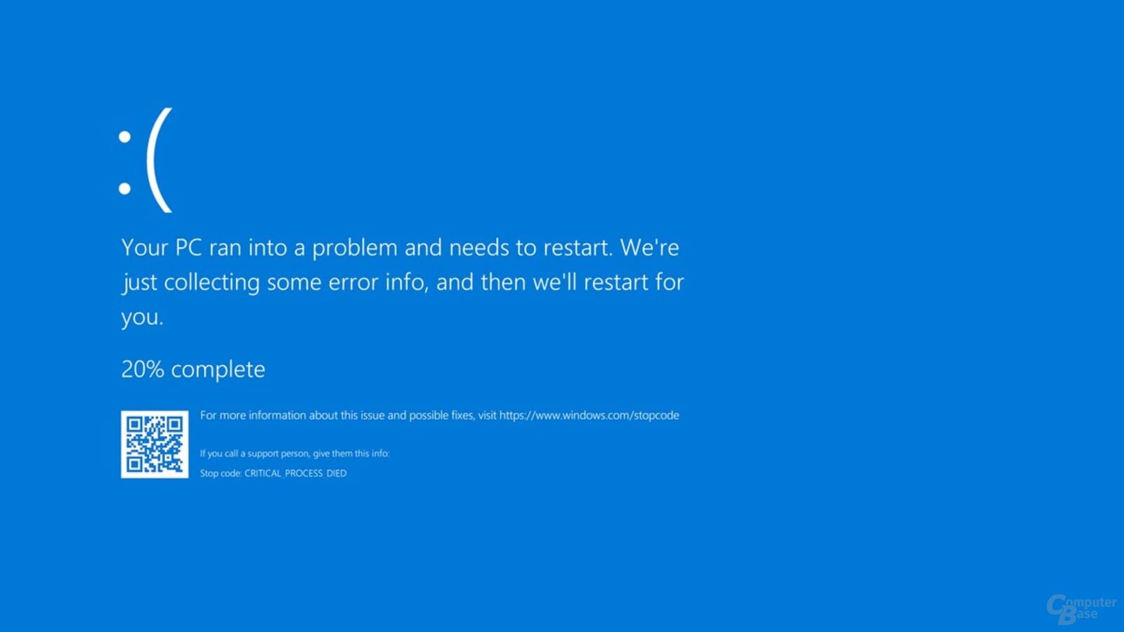 Der bisherige Blue Screen von Windows 11
