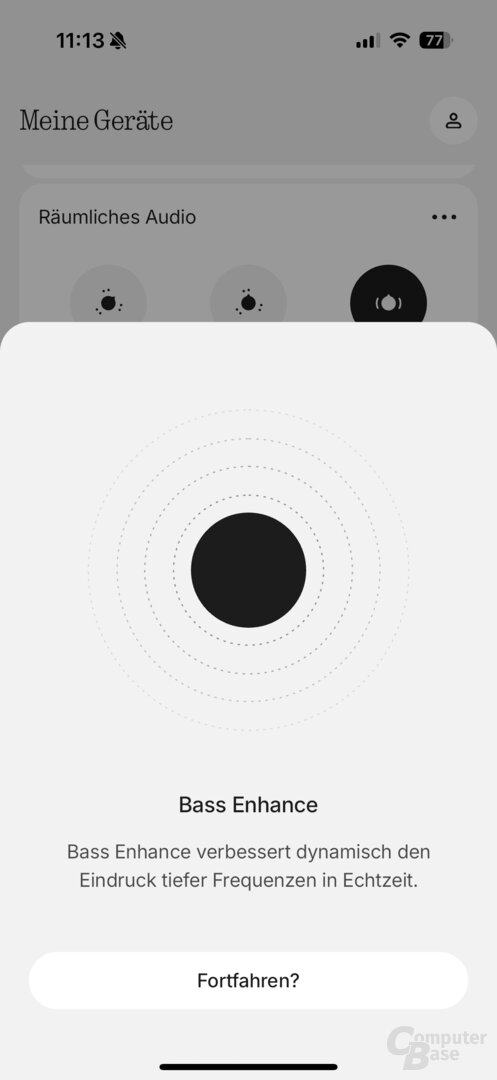 Bass Enhance in der Nothing-App