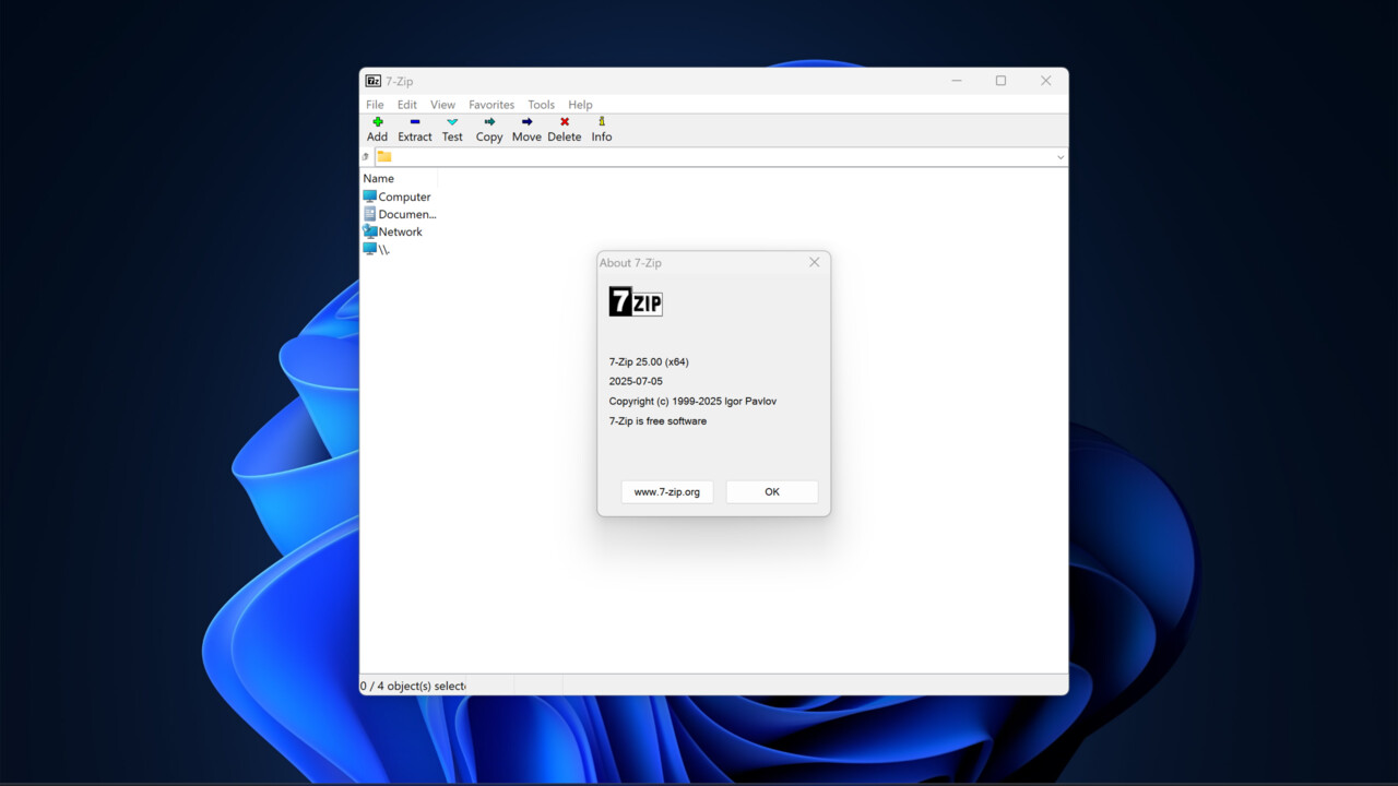 Packprogramm: 7-zip Version 25.00 ist endlich eine „Threadripper-Edition“
