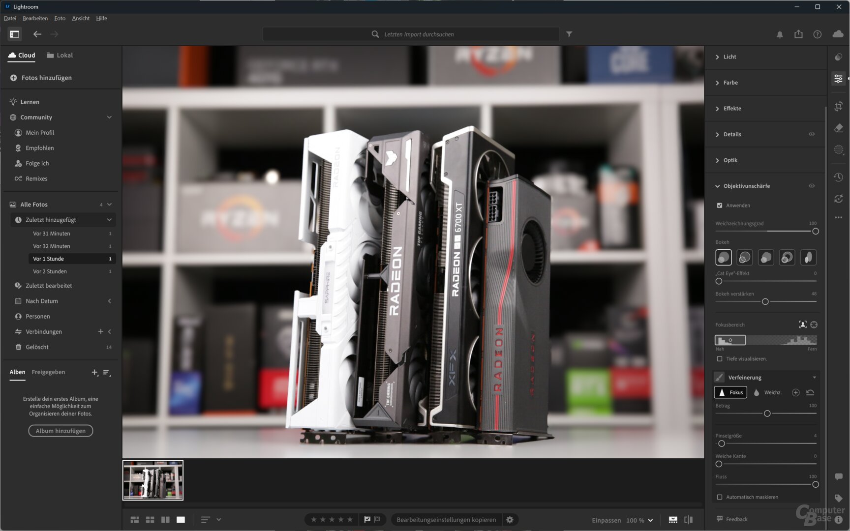 Rechts nach der Bearbeitung