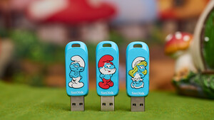 Bunte USB-Sticks von SanDisk: Von Schlumpf-Blau, über Peely-Gelb bis Absinth-Grün