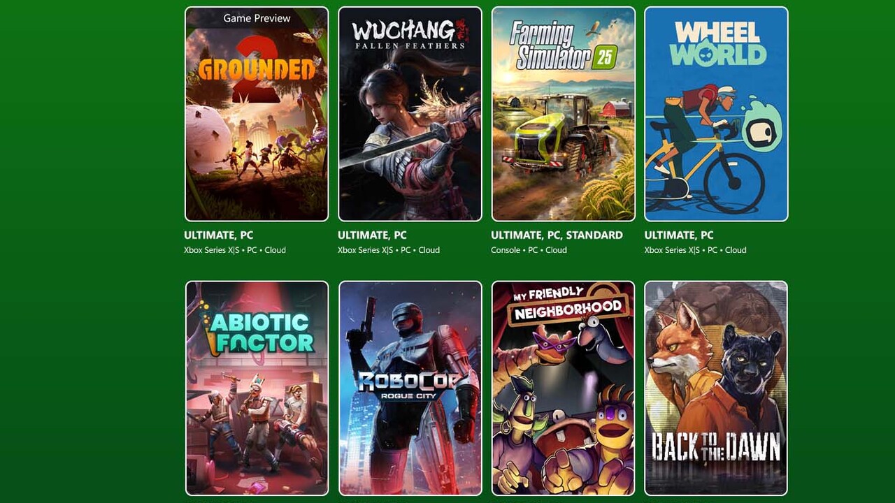 Xbox Game Pass: Grounded 2 und Wuchang: Fallen Feathers wandern ins Abo