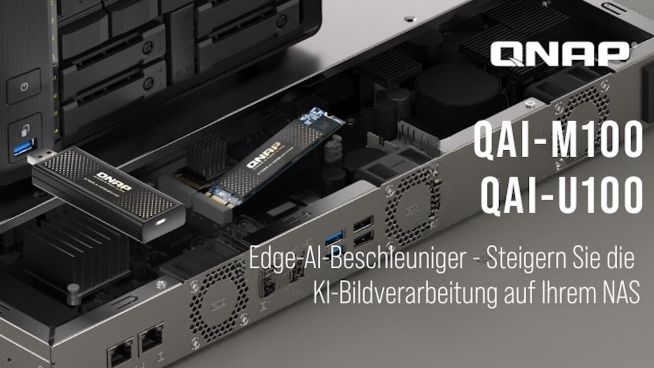 QNAP QAI-M100 und QAI-U100: KI-Beschleuniger fürs NAS per USB oder M.2 nachrüsten