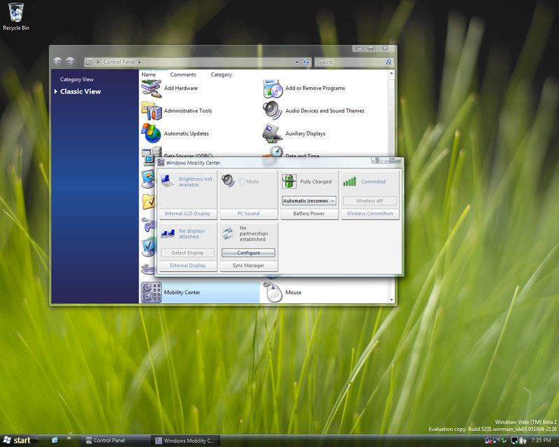 Windows Vista Build 5231, Quelle: Winsupersite.com