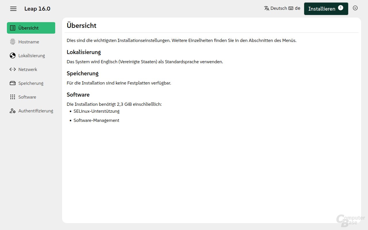 Der neue Installer von openSUSE Leap 16