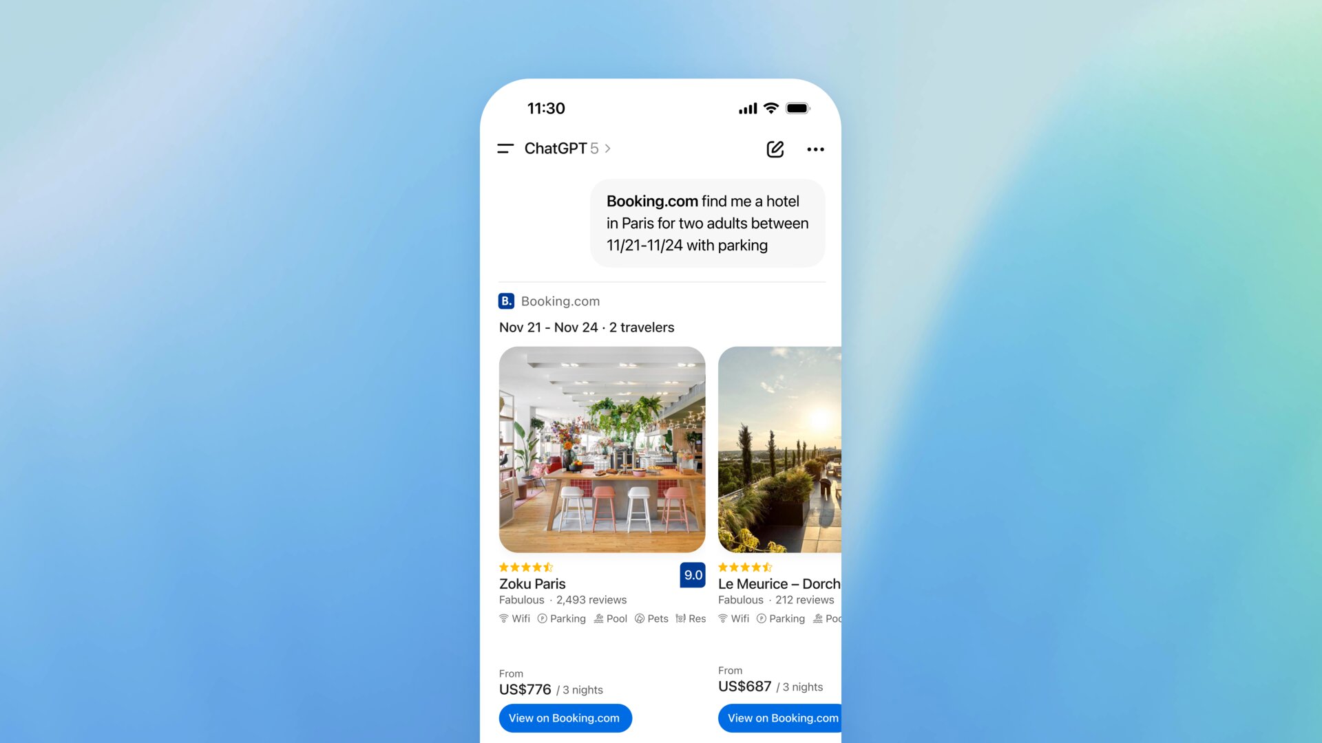 Booking.com in ChatGPT