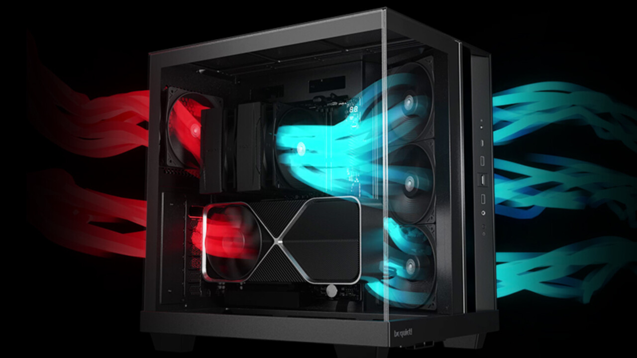 be quiet! Light Base 500 (LX): Glaskasten stellt Lüfter für die GPU schräg