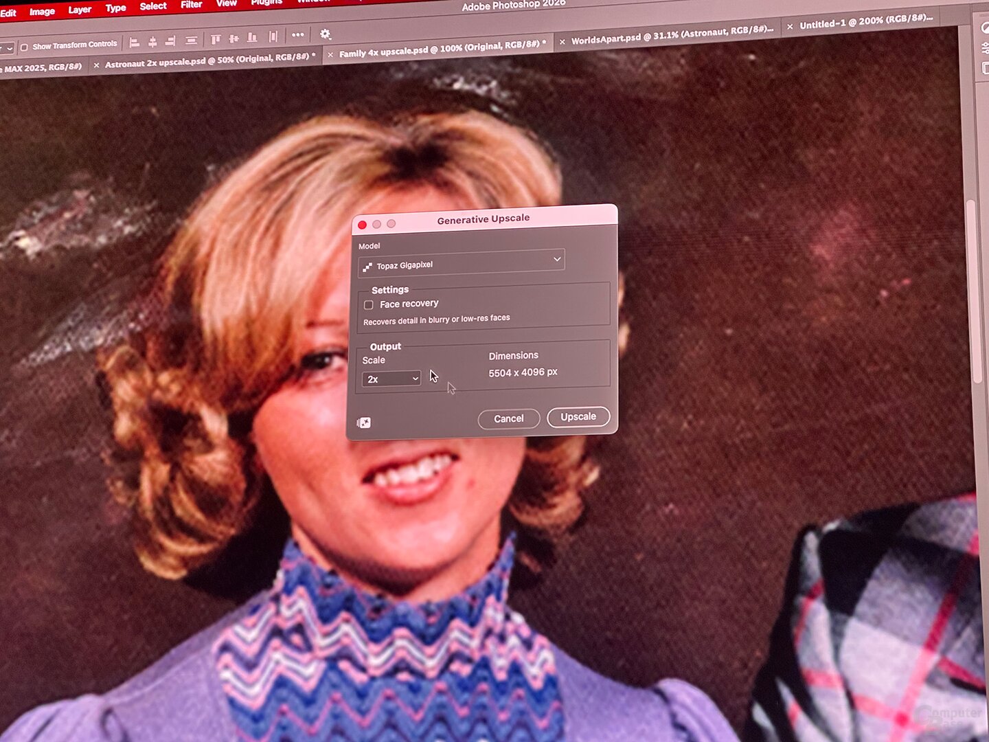 Generative Upscale in Photoshop