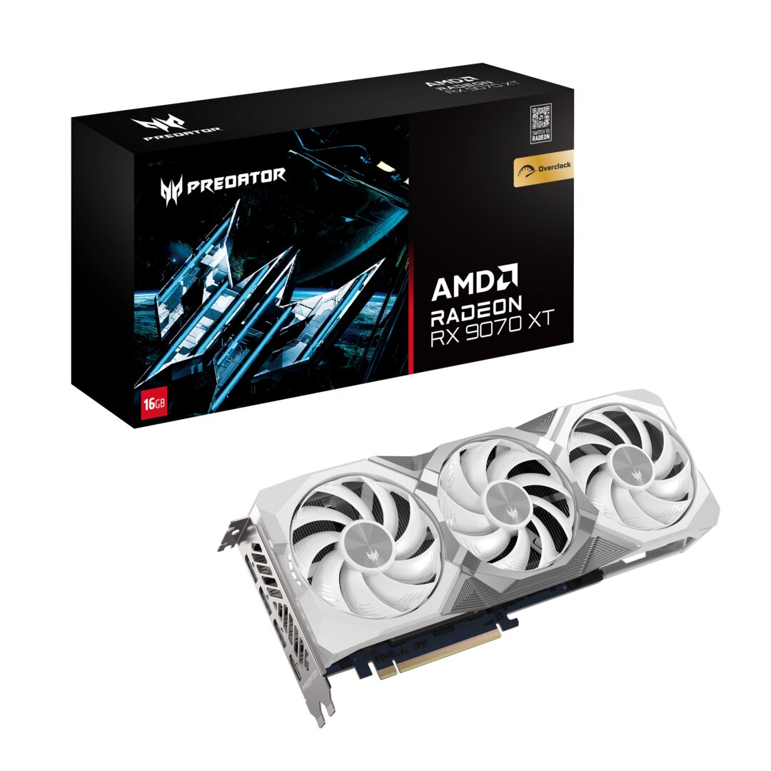 Acer Radeon RX 9070 XT Predator BiFrost White Edition