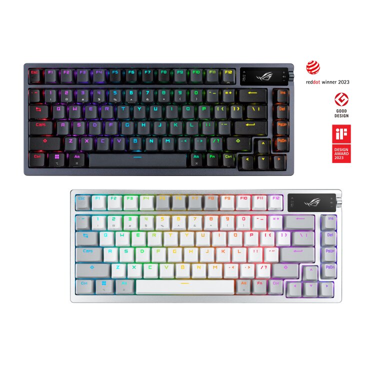 Das Set aus Tastatur ROG Azoth und Maus ROG Harpe II Ace