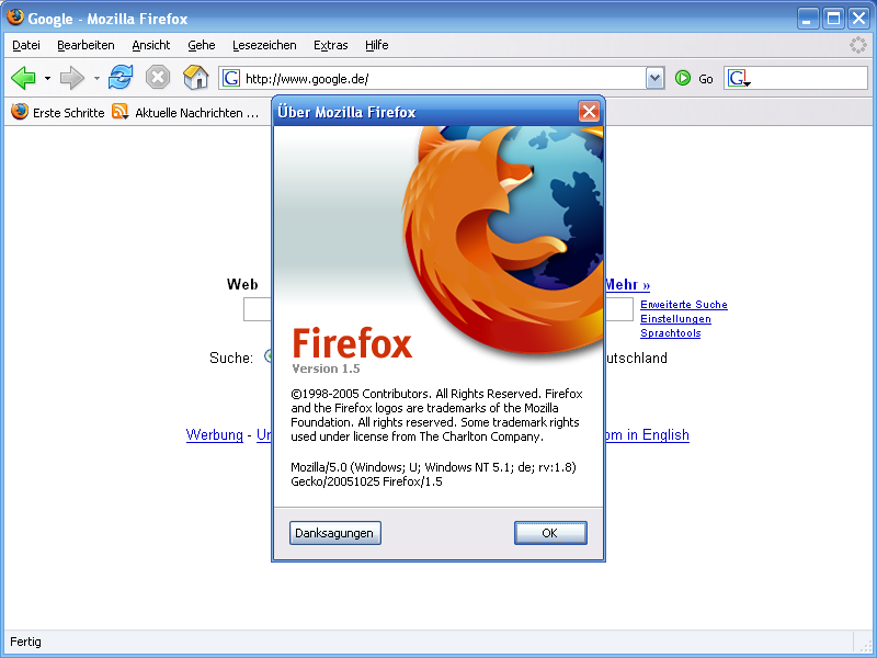 Firefox 1.5 Release Candidate 1