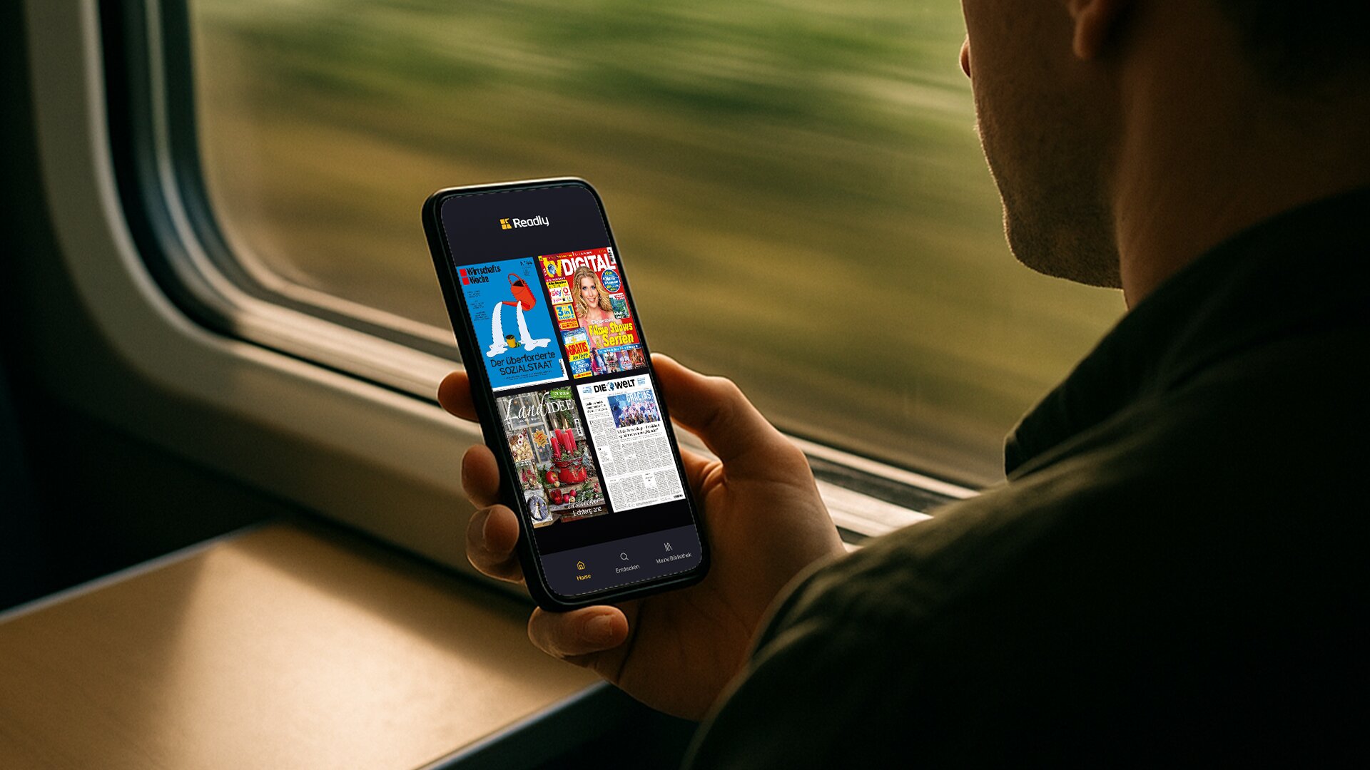 Readly ist als App auf Smartphone und Tablet, oder aber auch über den Browser verfügbar