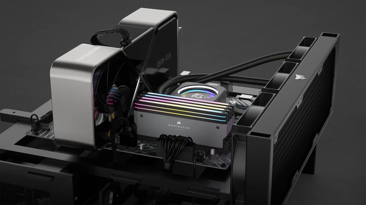 Corsair Dominator Titanium RGB 64 GB (2 × 32 GB) DDR5 DRAM 6000 MT/s CL30 AMD EXPO-Speicherkit