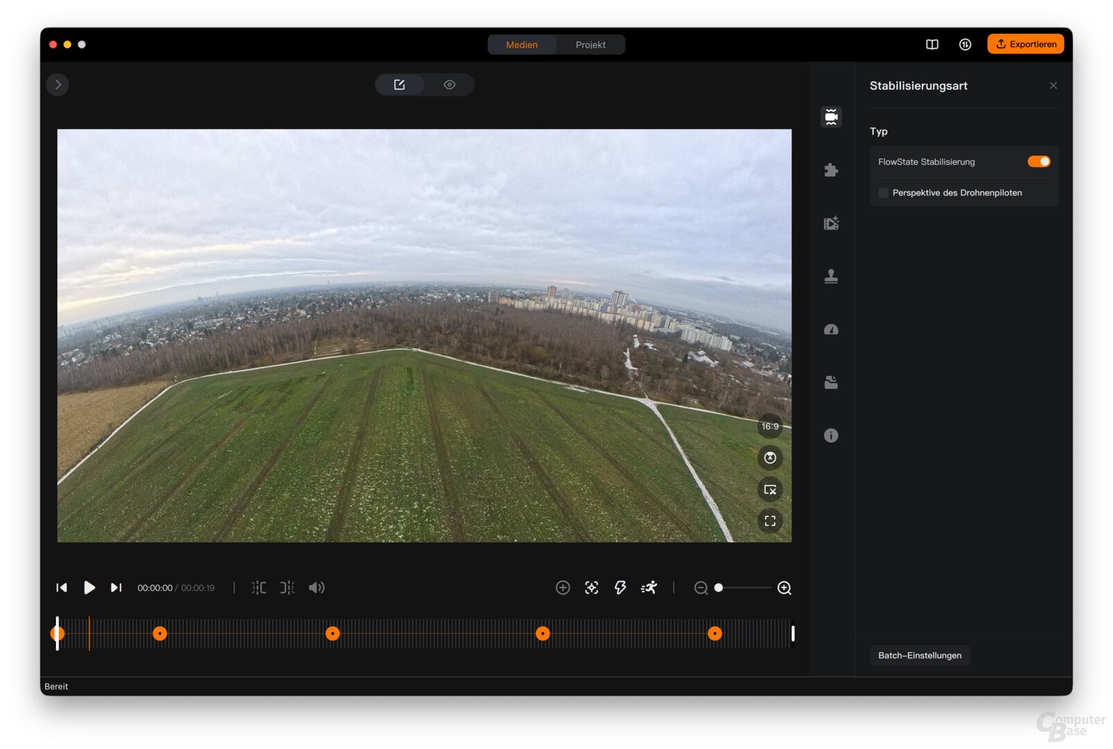 In Antigravity Studio können die 360°-Videos geschnitten, bearbeitet und mit zahlreichen Effekten versehen werden