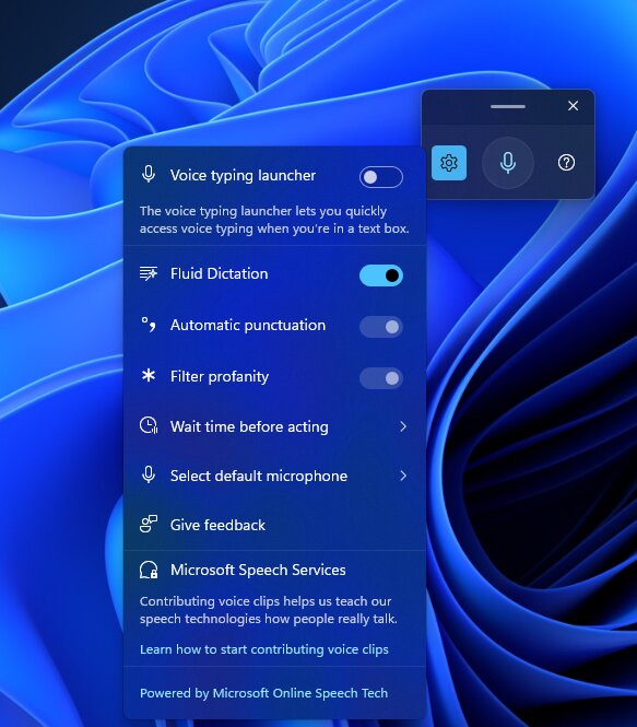 Fluid Dictation in der Sprachsteuerung
