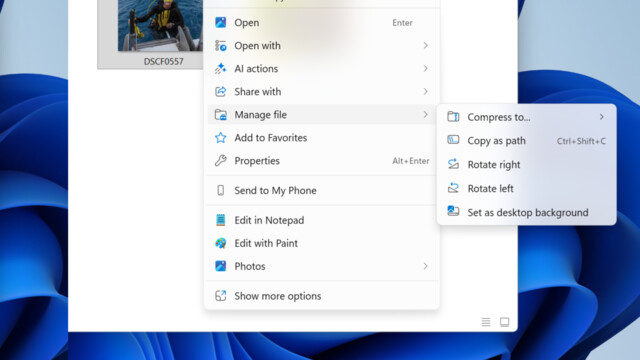 Windows 11 Insider 26220.7271: Microsoft nimmt sich das Kontextmenü vor