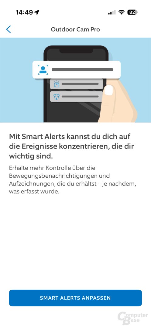 Smart Alerts der Ring Außenkamera Pro