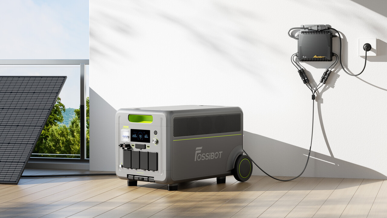 FossiBot F7200: Powerstation mit 5,2 kWh leistet bis zu 9.000 Watt