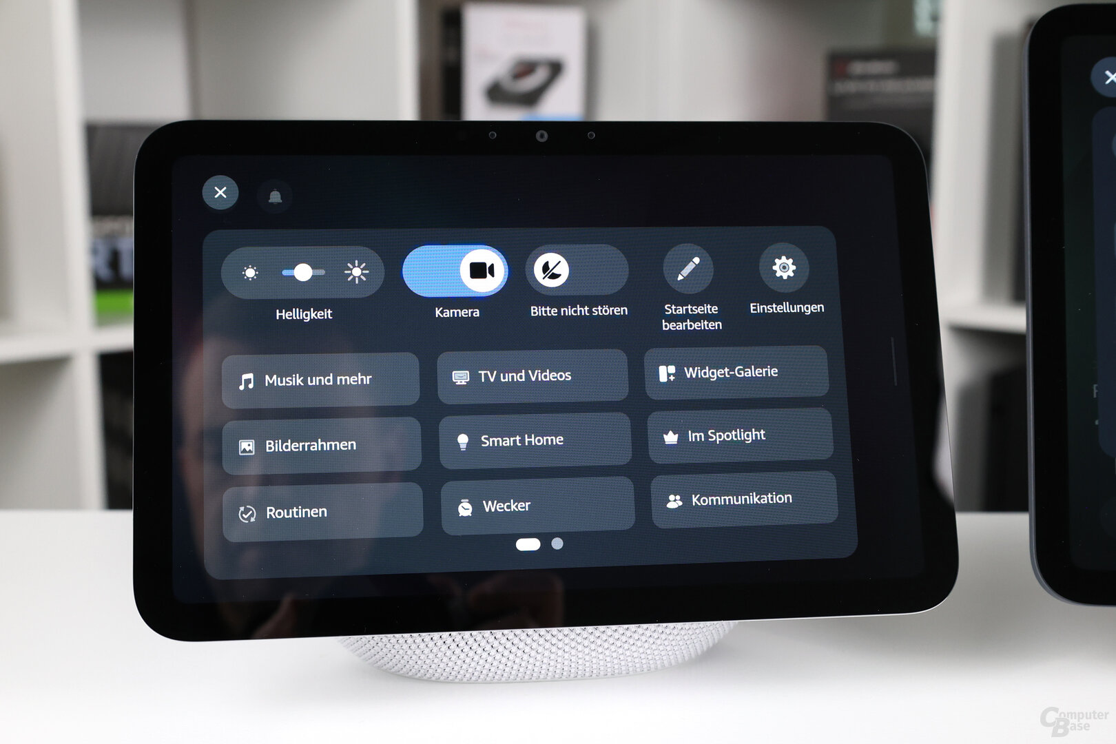 Menü auf dem Echo Show 8