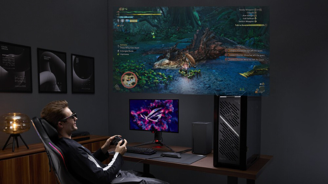 ROG XREAL R1: Asus' AR-Gaming-Brille spannt 171 Zoll in 4 m Entfernung