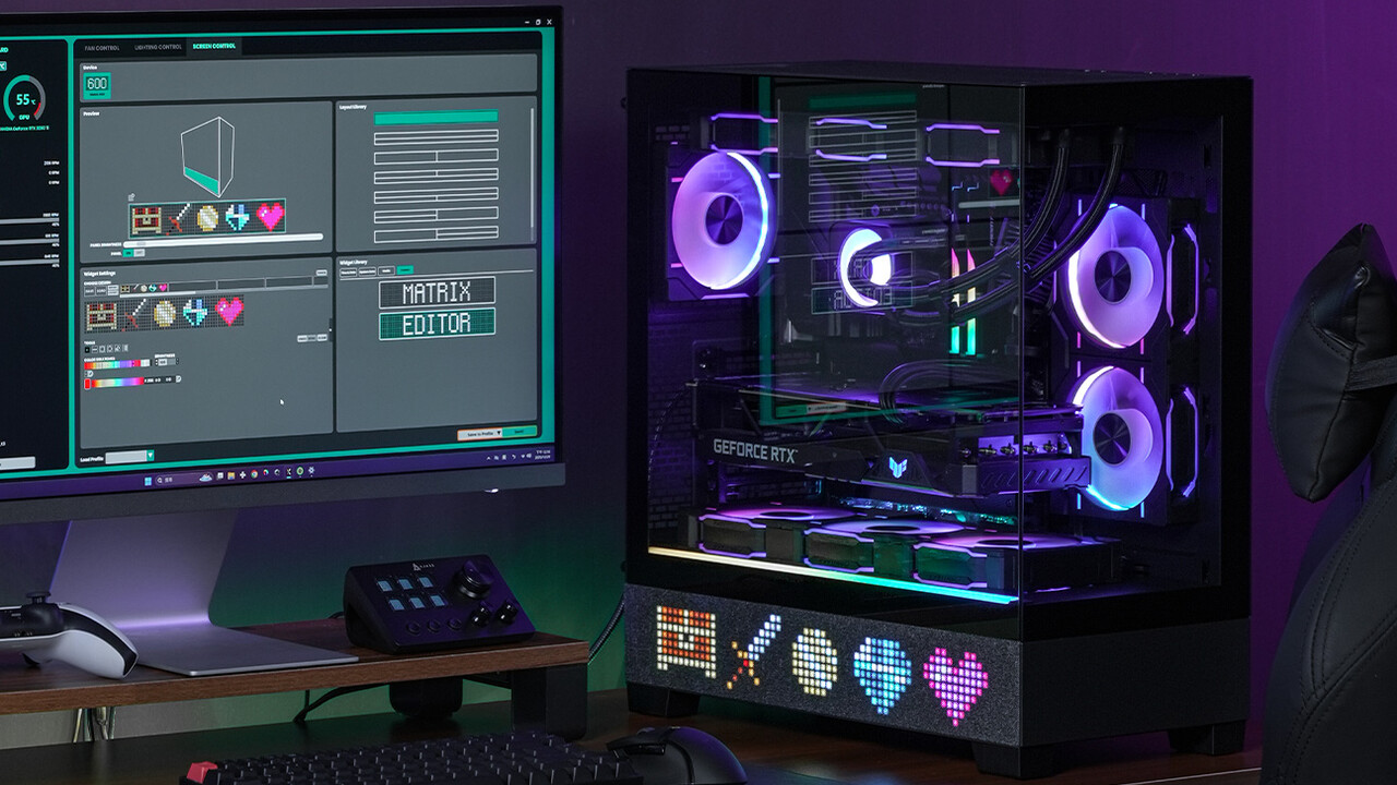 Phanteks Evolv X2 & XT View: Matrix-Gehäuse setzen auf Grobpixel-Retro-Display