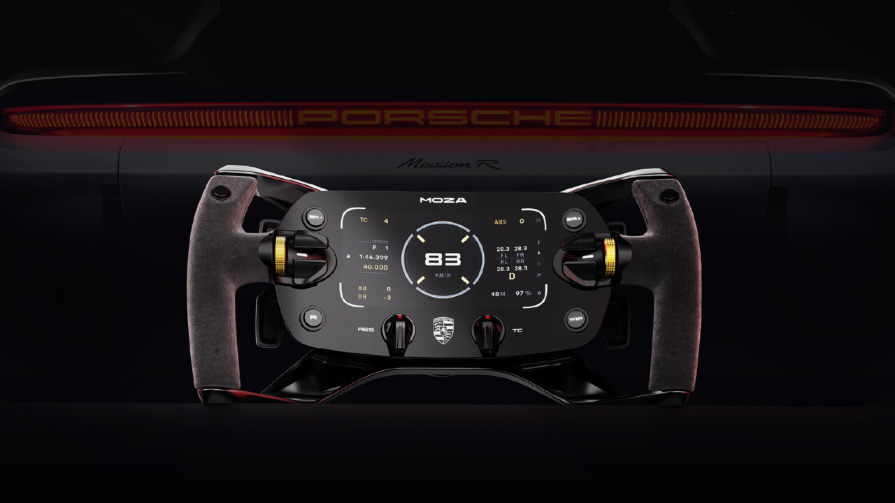 Porsche Replikat: Moza Porsche Mission R Lenkrad mit 5,4“-OLED-Display