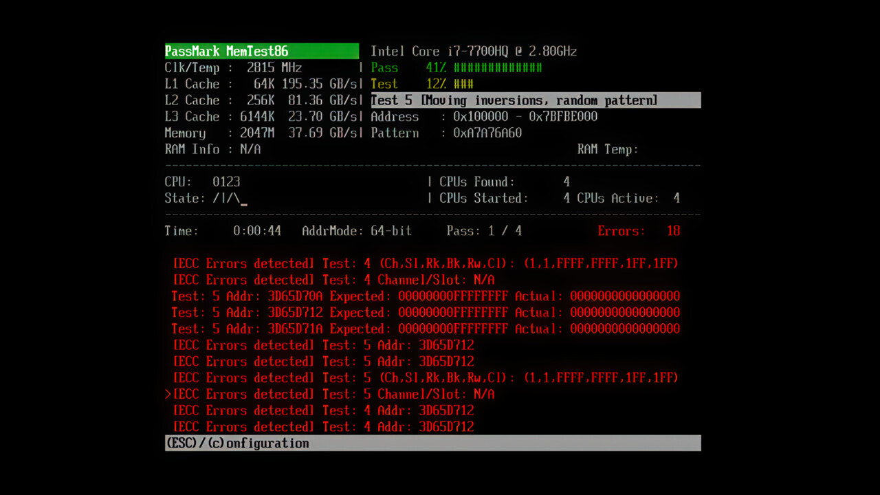 MemTest86 Free 11.6 Build 1000: Update erhöht Stabilität und behebt zahlreiche Fehler