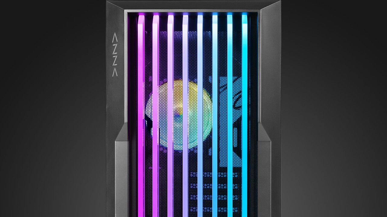 Azza Guardian Glass: Gehäuse fällt mit Kühlergrill-RGB-Rippen auf