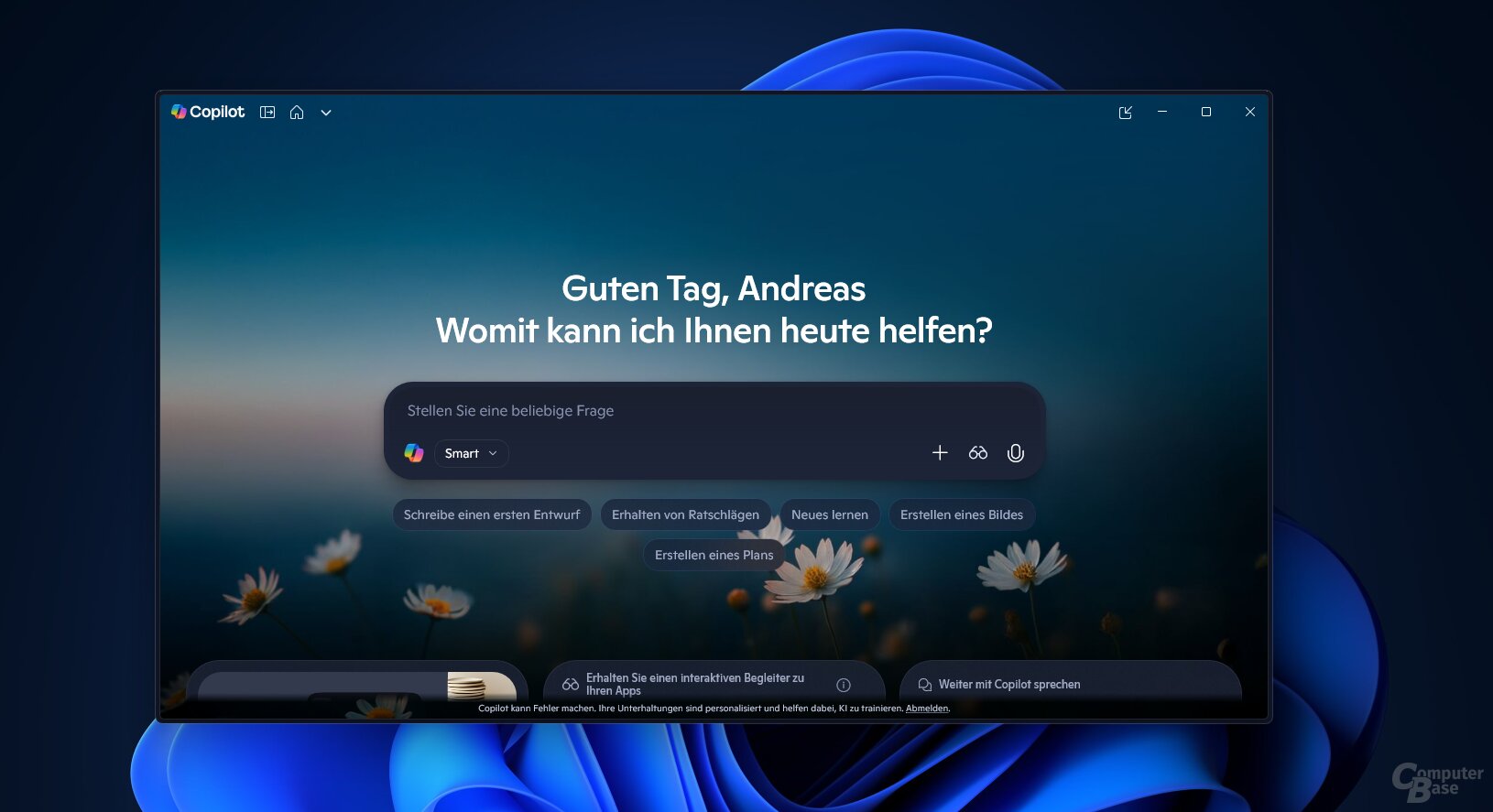 Die Copilot-App funktioniert in der KI-Welt von Windows 11 noch am besten.