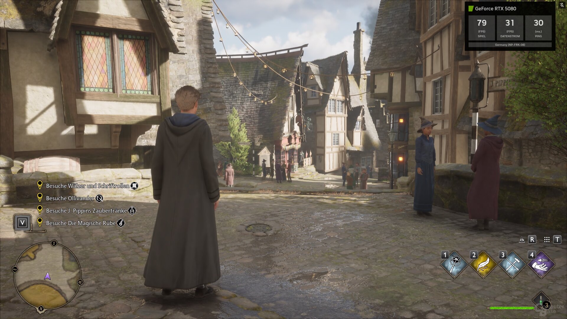 Auch mit eingeschränkter Internetverbindung, wie hier in Hogwarts Legacy, ist Spielen möglich.