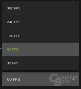 Auch 360 FPS sind möglich, eine entsprechend gute Internetverbindung vorausgesetzt.