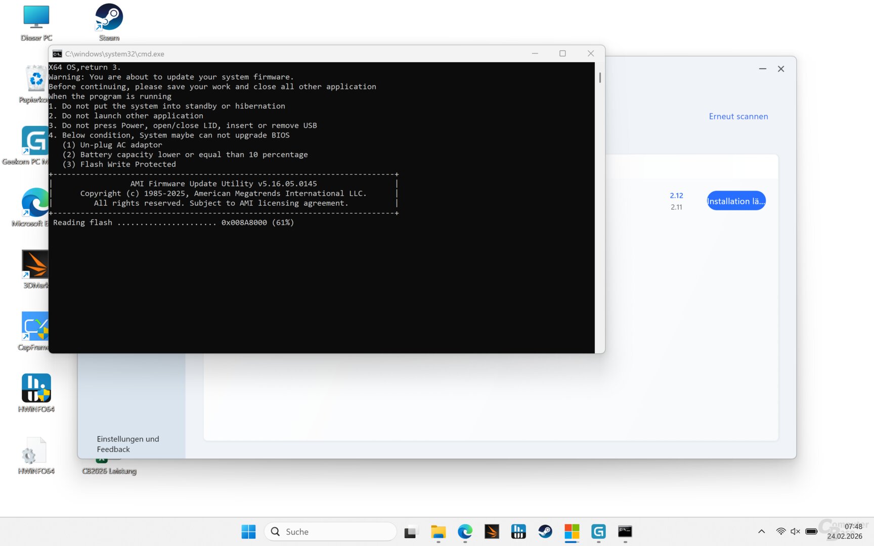 Das Toolkit Geekom PC Manager hält Treiber und Firmware aktuell und bietet verschiedene Einstellungen wie etwa für das Leistungsprofil an