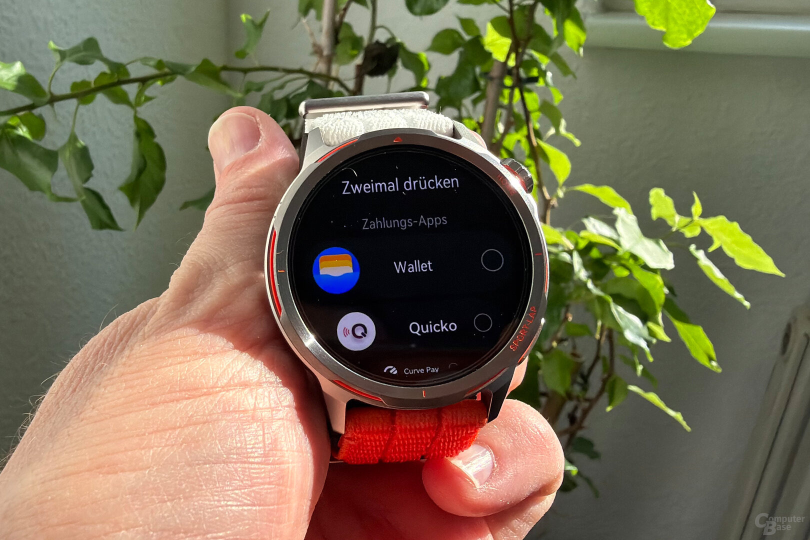 Curve Pay auf zweimaliges Drücken der Taste legen