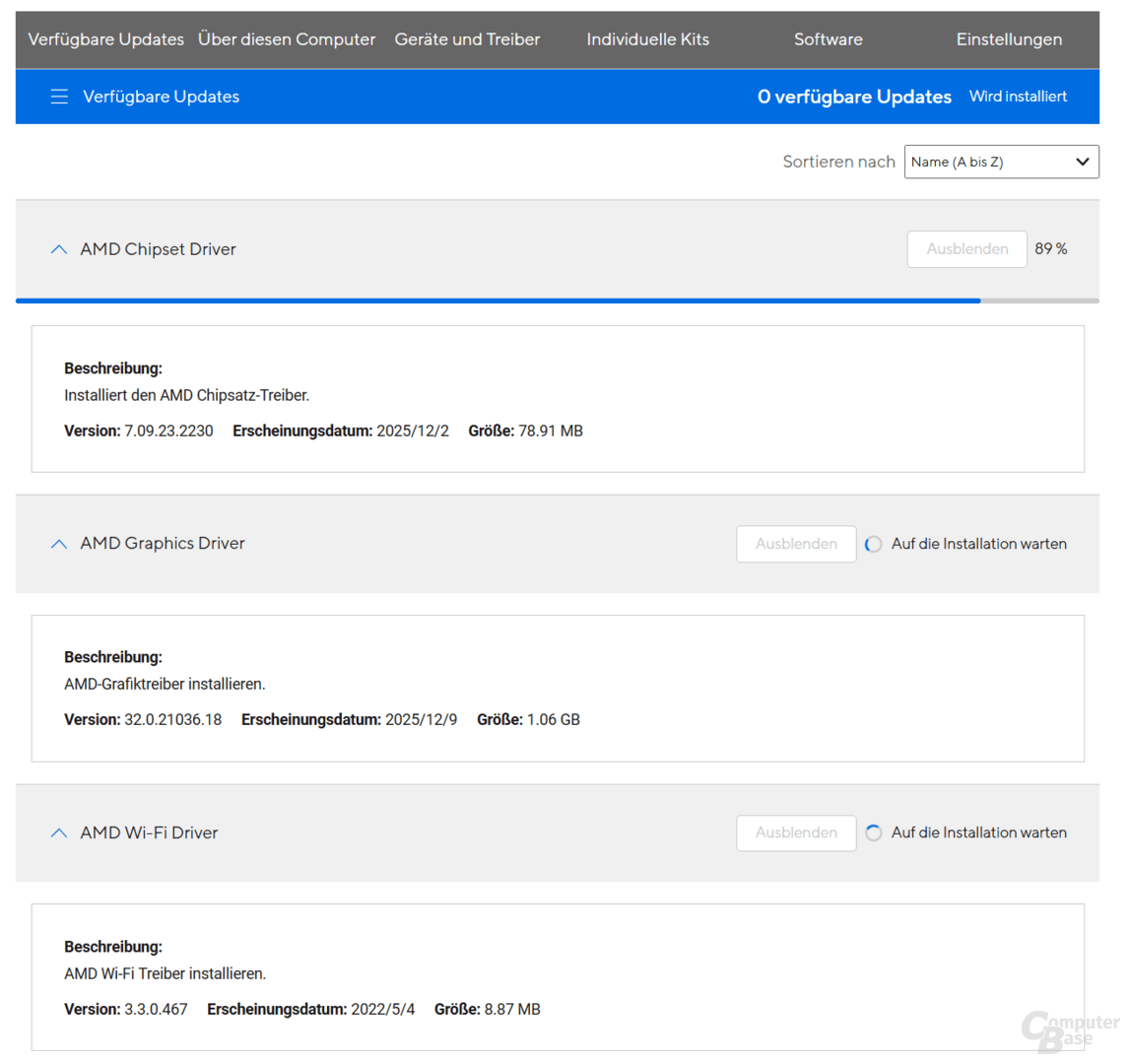 Treiber für Mainboards sind über den DriverHub verfügbar