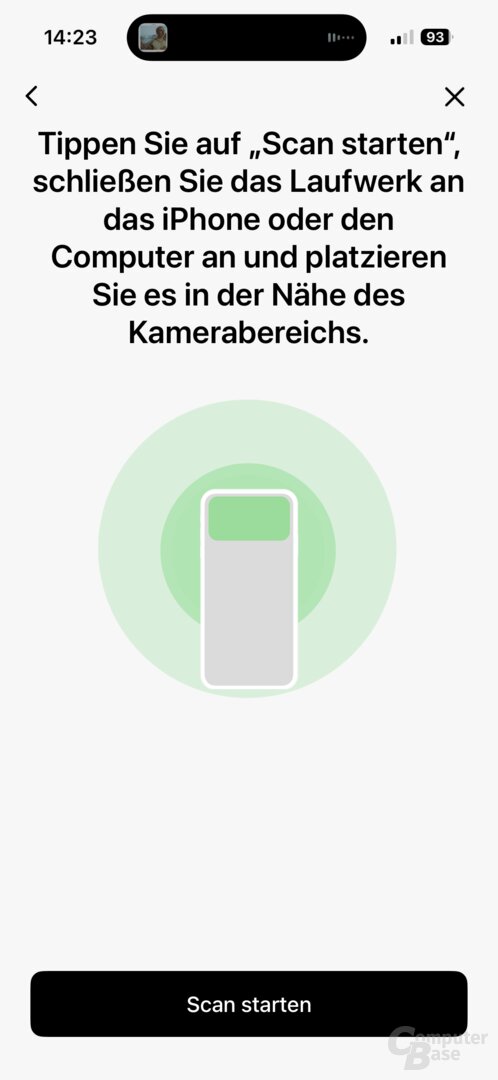 Vor der ersten Nutzung der Lexar TouchLock Portable SSD muss das Laufwerk in der entsprechenden App (iOS + Android) eingerichtet werden