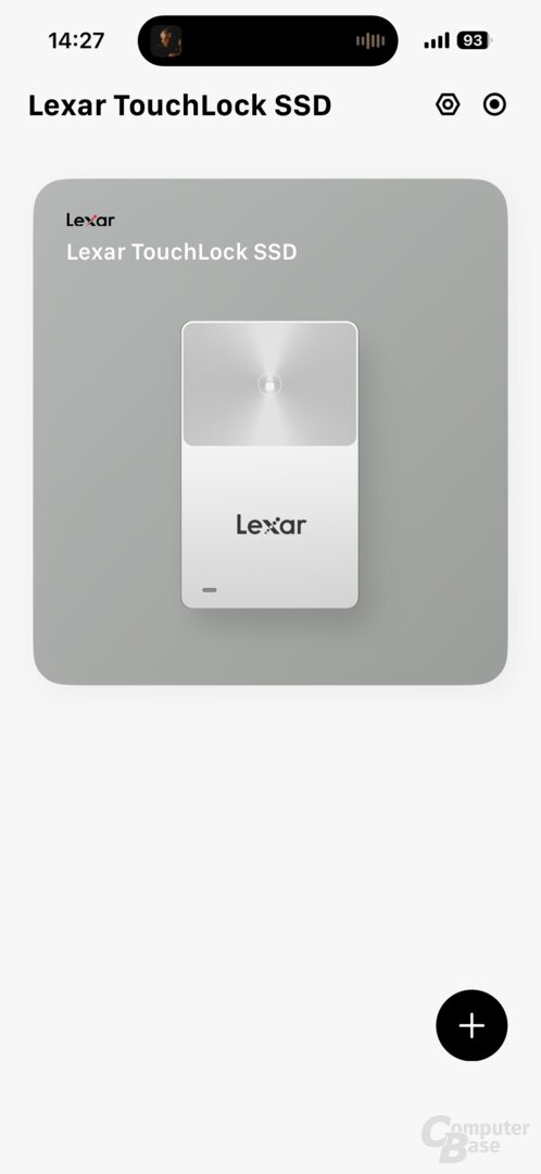 Vor der ersten Nutzung der Lexar TouchLock Portable SSD muss das Laufwerk in der entsprechenden App (iOS + Android) eingerichtet werden