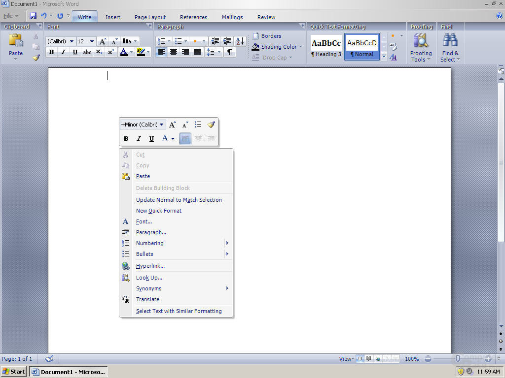 Windows Office Word 12 Pre-Beta 1 - Quelle: Winsupersite.com