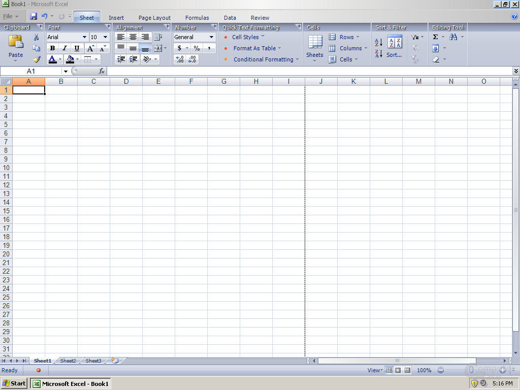 Windows Office Excel 12 Pre-Beta 1 - Quelle: Winsupersite.com