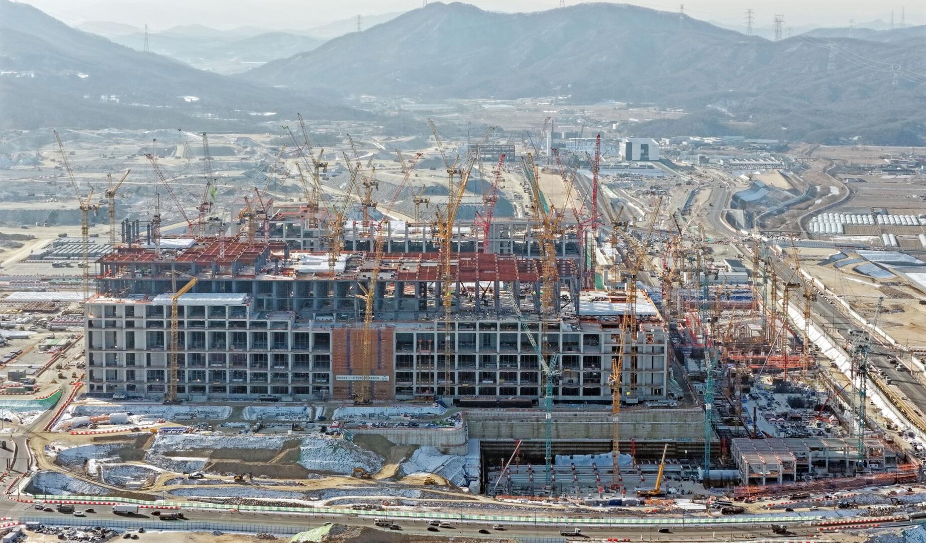 Ein Blick auf die Baustelle von SK Hynix