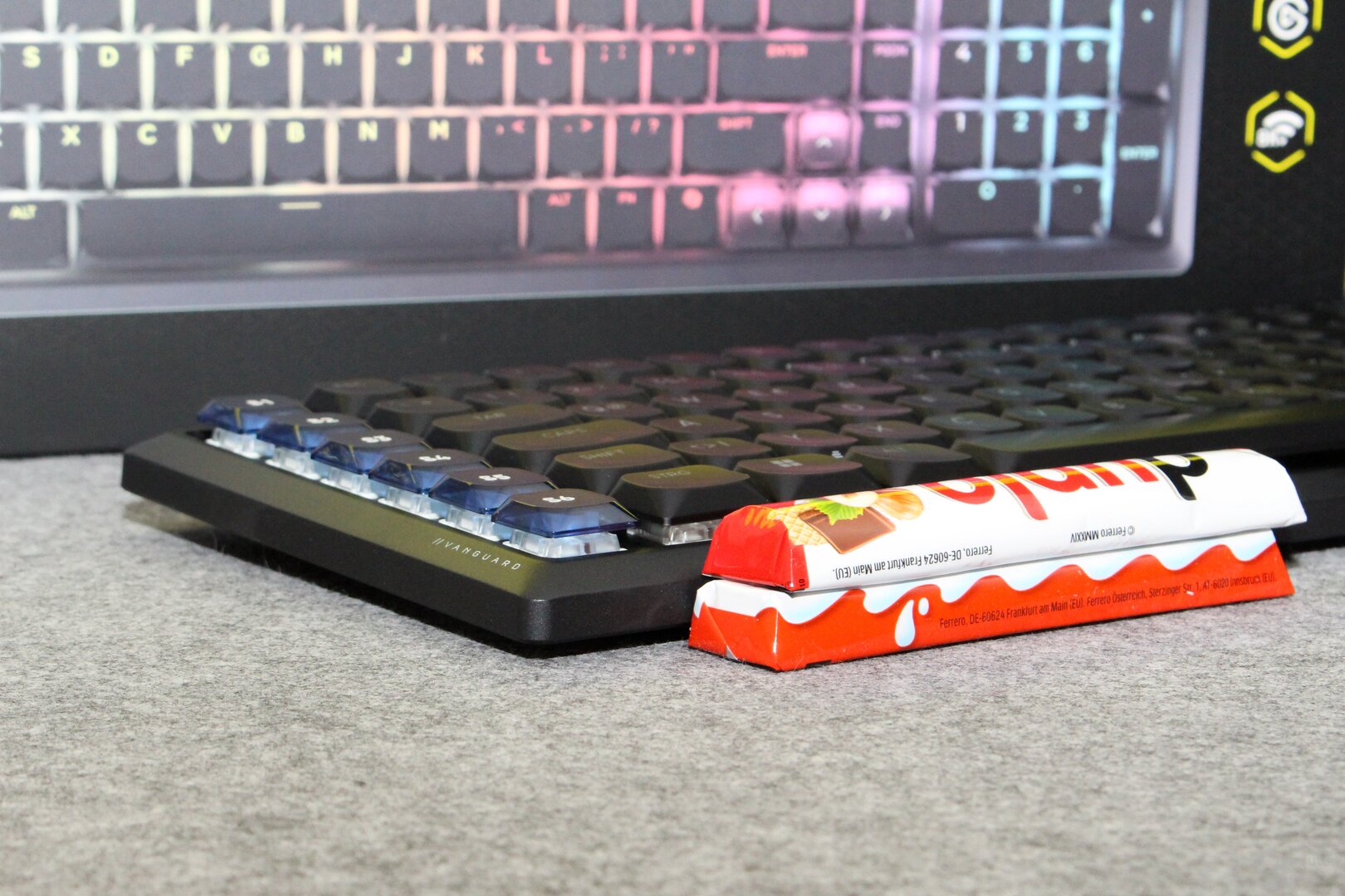 Zwei Schokoriegel: Höher ist die Vanguard Air 99 nicht